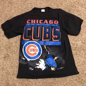 Chicago Cubs 1993 Vintage Extremely Rare T-Shirt Black Size Large
